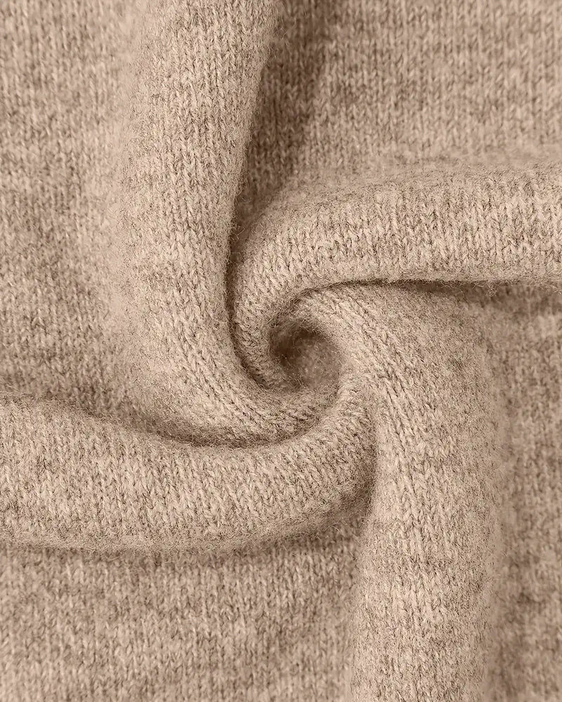 VALEN PARIS™|Pull Col Montant Imprimé Contrasté