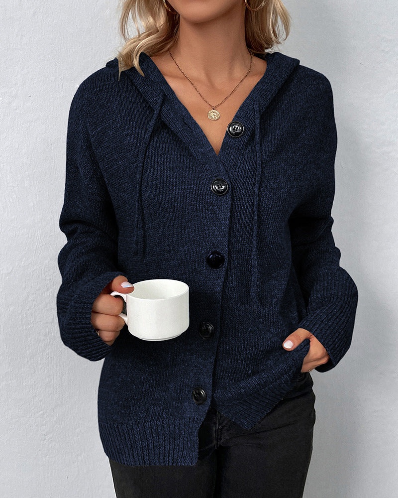 VALEN PARIS™| Cardigan en jersey à capuche à lacets
