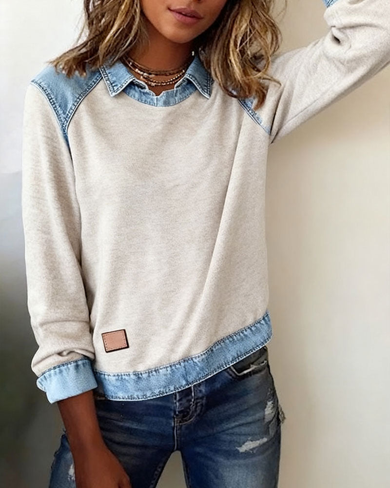 VALEN PARIS™| Chemisier à revers tendance à manches longues