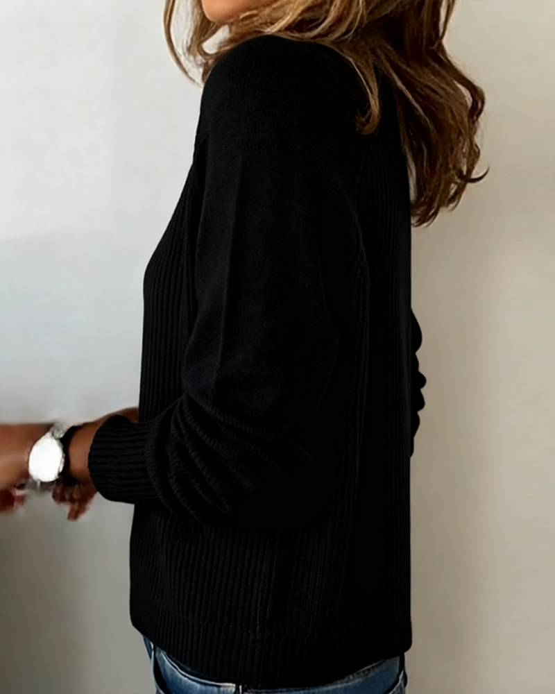 VALEN PARIS™| Pull Élégant Bouton Manche Raglan